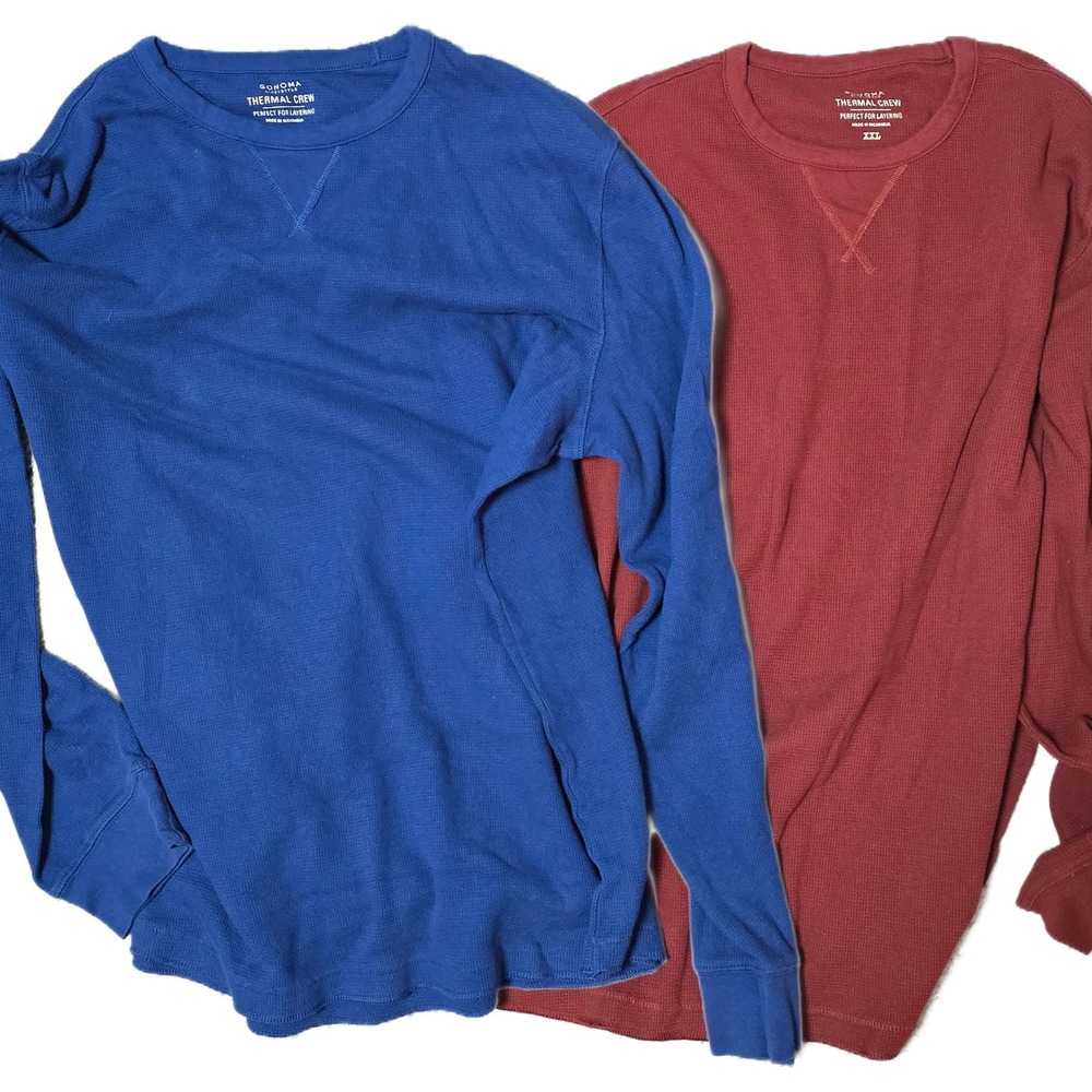 Sonoma Goods For Life Thermal Crew‎ Long Sleeve Shirt Men's (U)